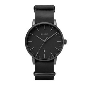 Cluse Black Leather Dress Women's Watch